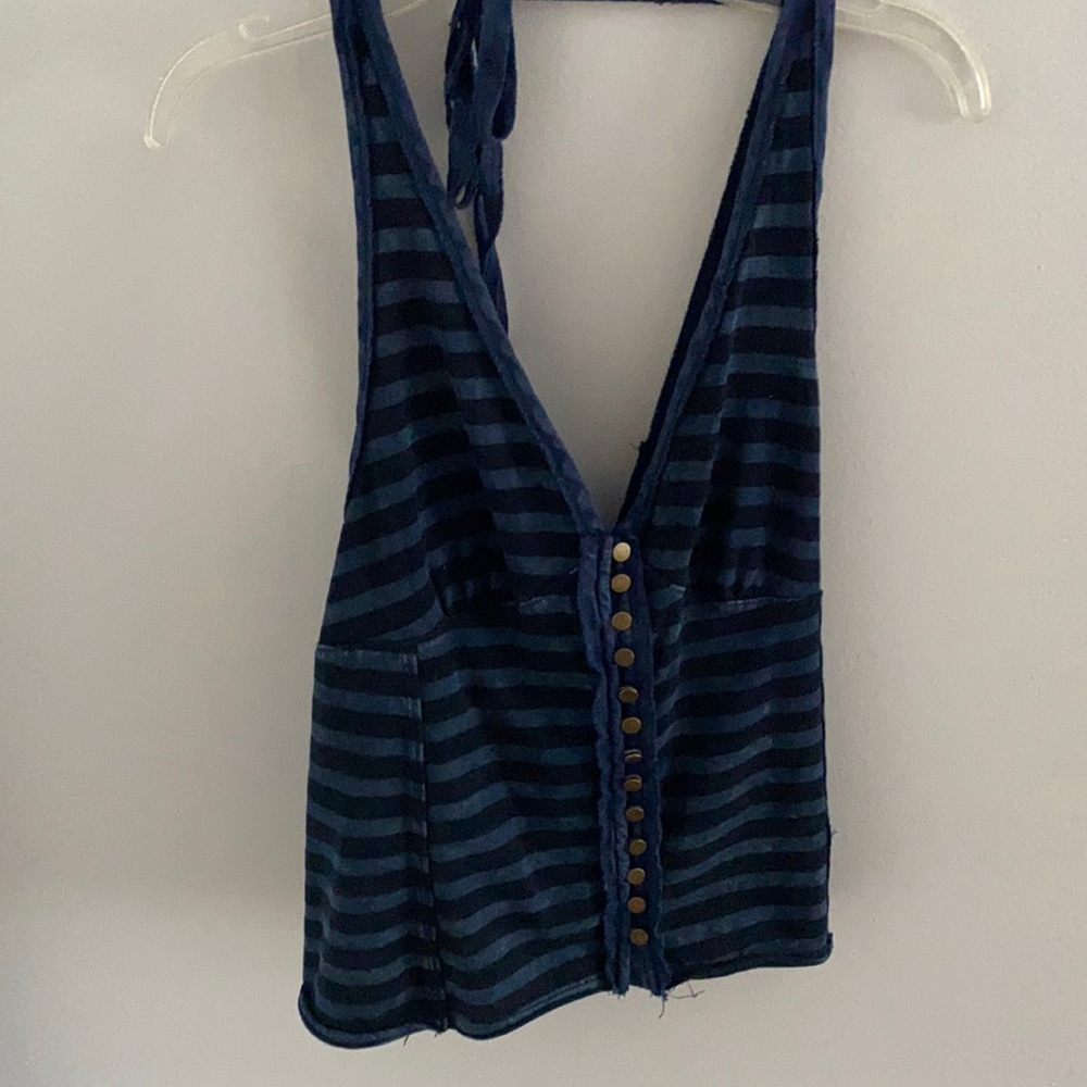 Free people denim color halter